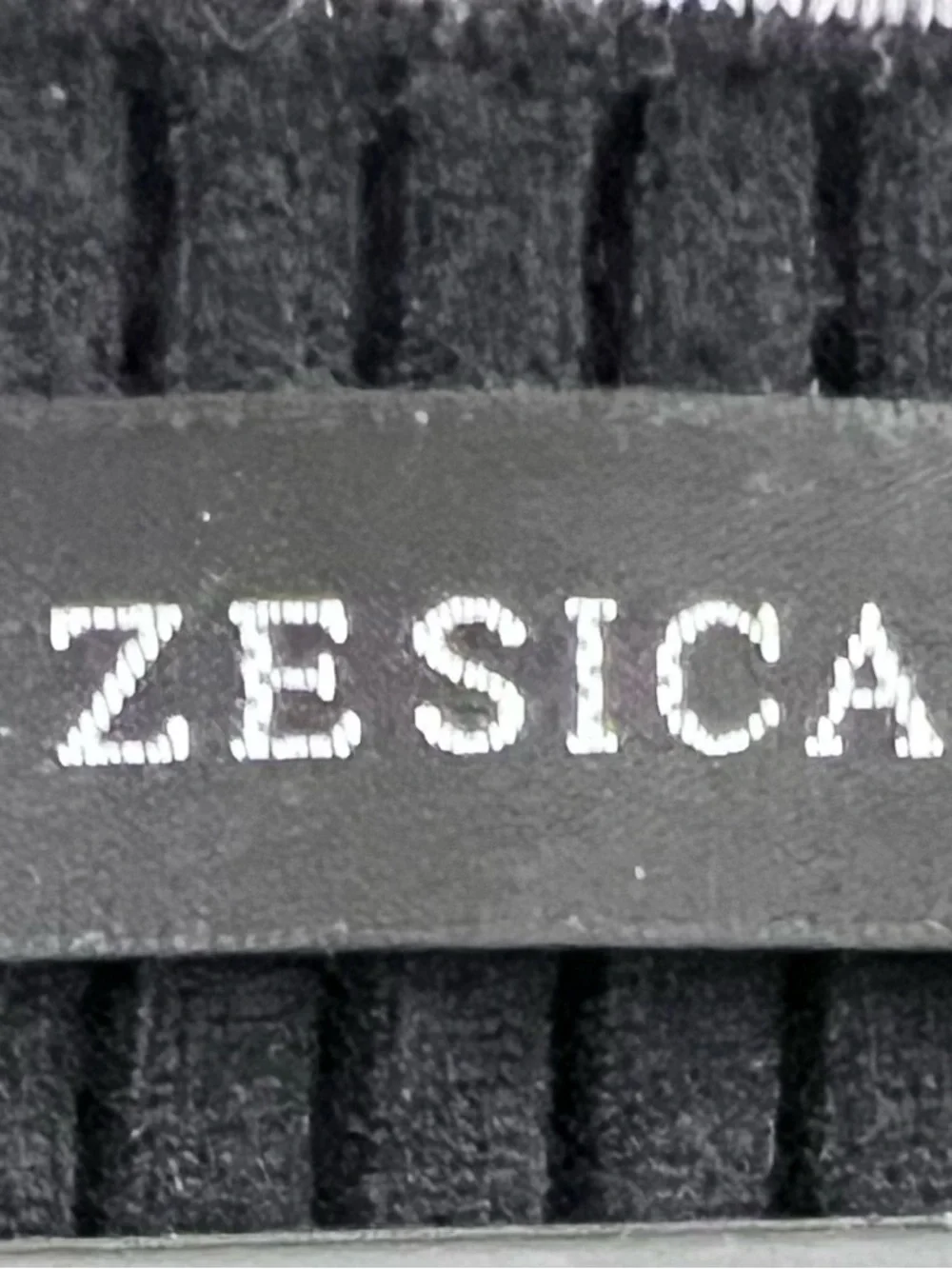 Zesica Black Ribbed Square Neck Short Sleeve Sweater with White Trim Minimalist - Picture 2 of 4